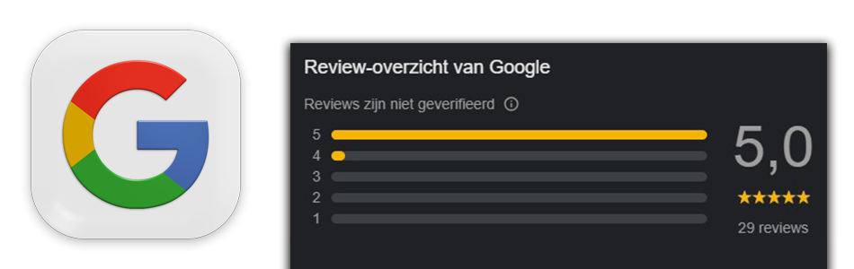 Google reviews met logo
